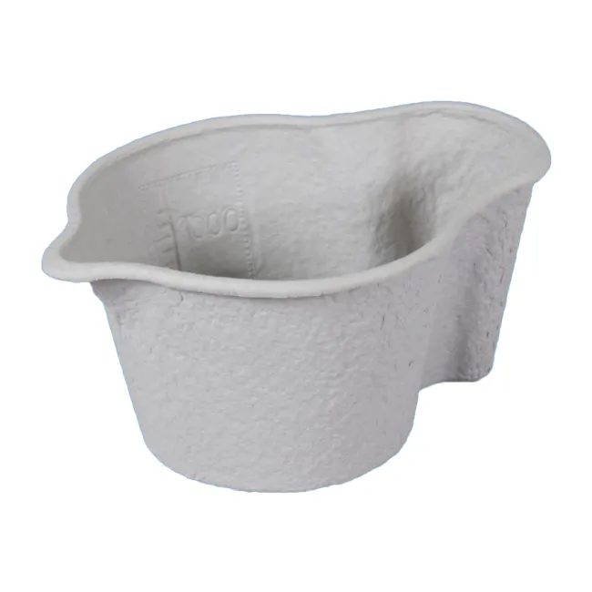 Recipient gradat din celuloză reciclată 1,5 l, de unică folosință (cutie 150 buc)