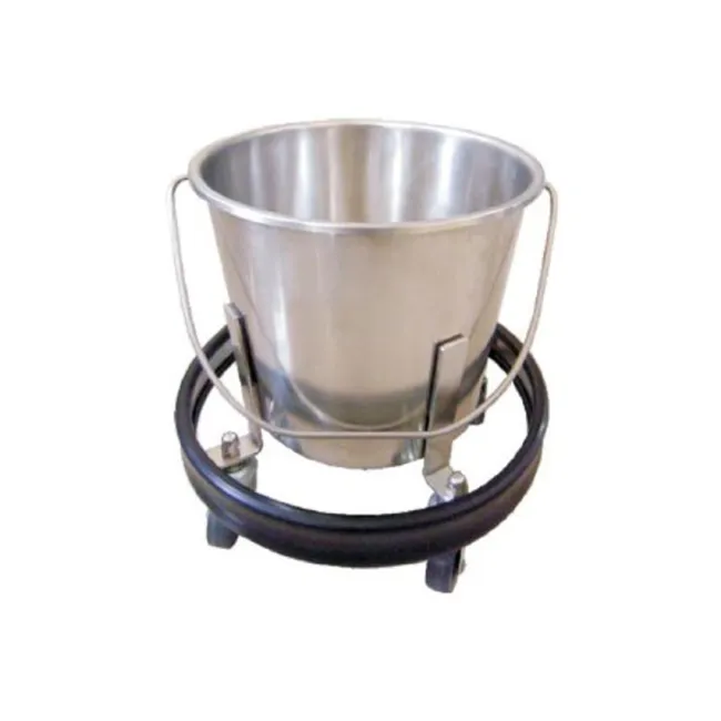 Găleată din inox cu roți și mâner ergonomic, 12 litri