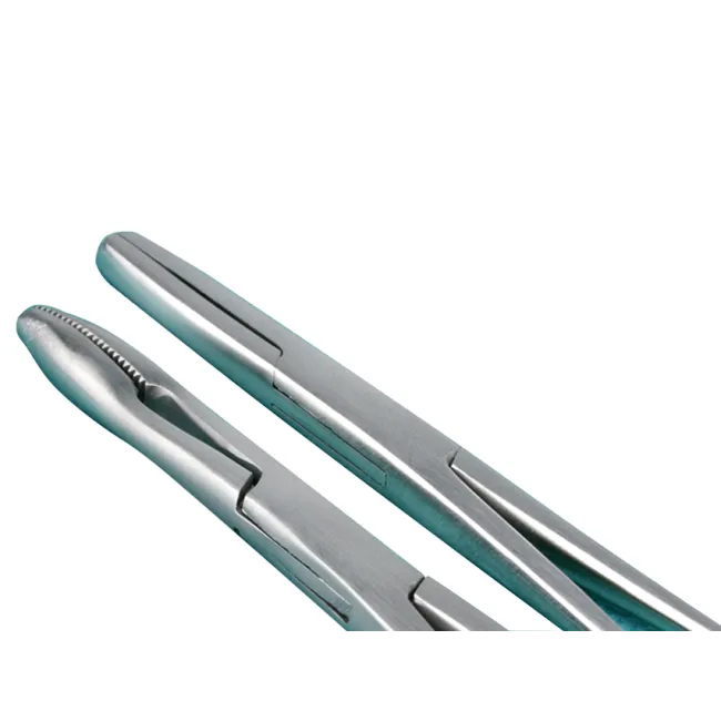 Pensetă Kocher pentru țesuturi, dreaptă, 14 cm, sterilă, de unică folosință (cutie 25 buc)