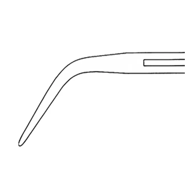 Pensă Backhaus Aesculap pentru fixare câmpuri sterile, curbată, ascuțită, 13,5 cm