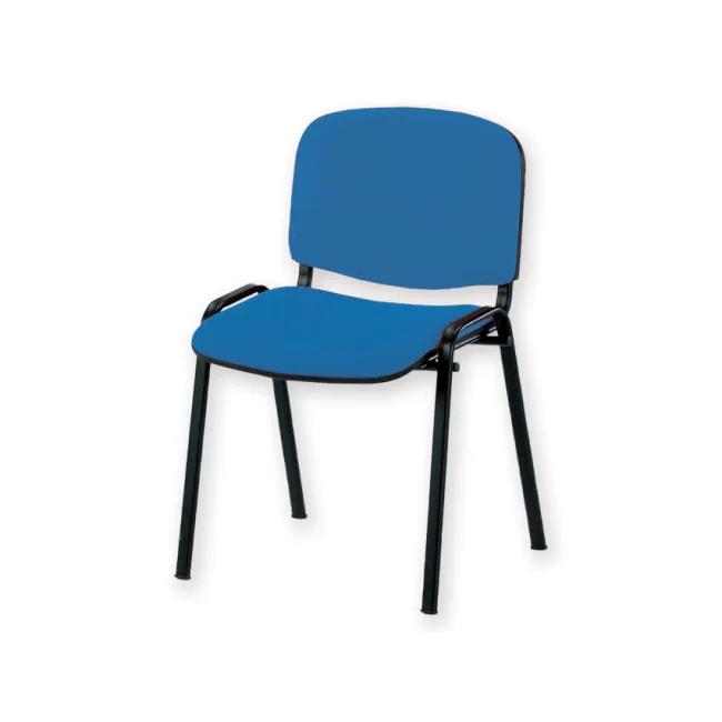 Scaun vizitator ISO tapițat, cadru 4 picioare, albastru, 110 kg