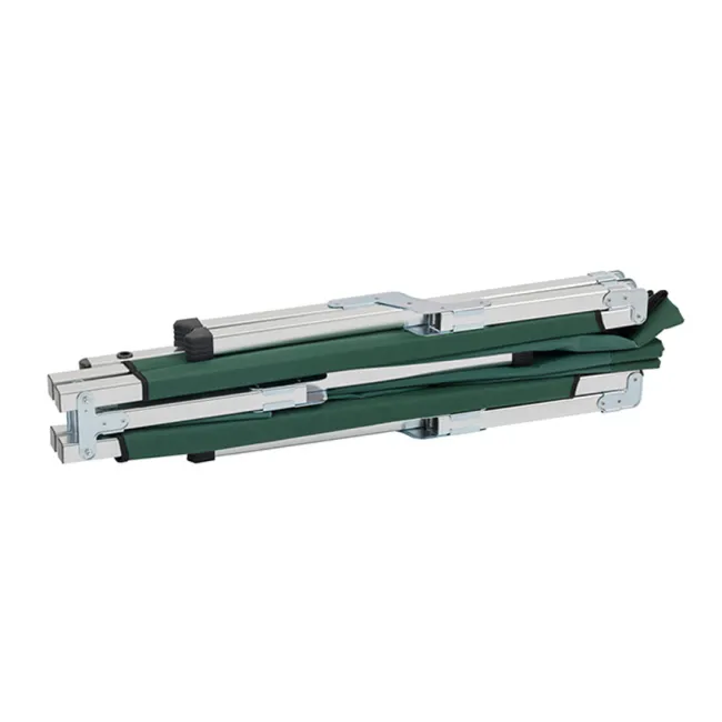 Pat de campanie pliabil GIMA, aliaj de aluminiu, verde