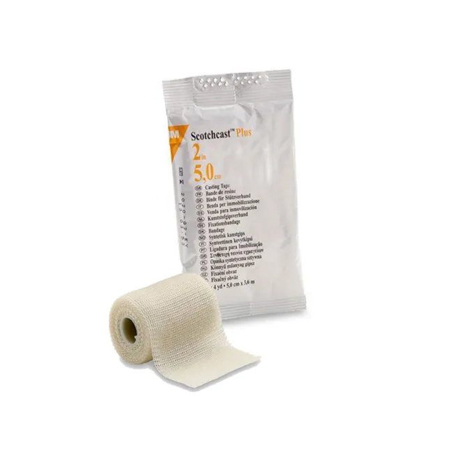 Bandă sintetică rigidă 3M Scotchcast Plus 5 cm × 3,65 m, albă (cutie 10 buc)