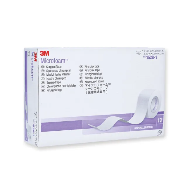 Bandă adezivă chirurgicală elastică 3M Microfoam 25 mm × 5 m (cutie 12 buc)