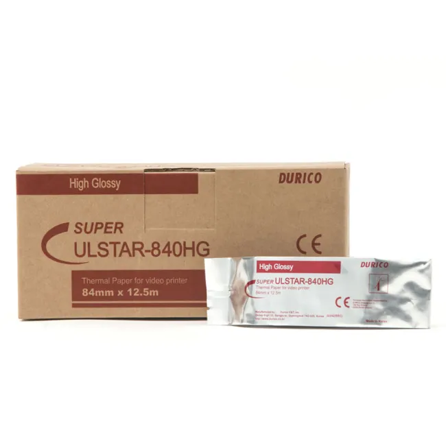 Hârtie termică pentru videostampante Durico compatibilă Sony UPP-84HG, 84 × 12,5 m (cutie 10 buc)