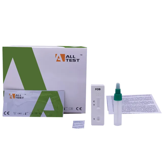 Test rapid sânge ocult fecal (FOB), sensibilitate 97,6%, rezultat în 5 minute (cutie 25 buc)