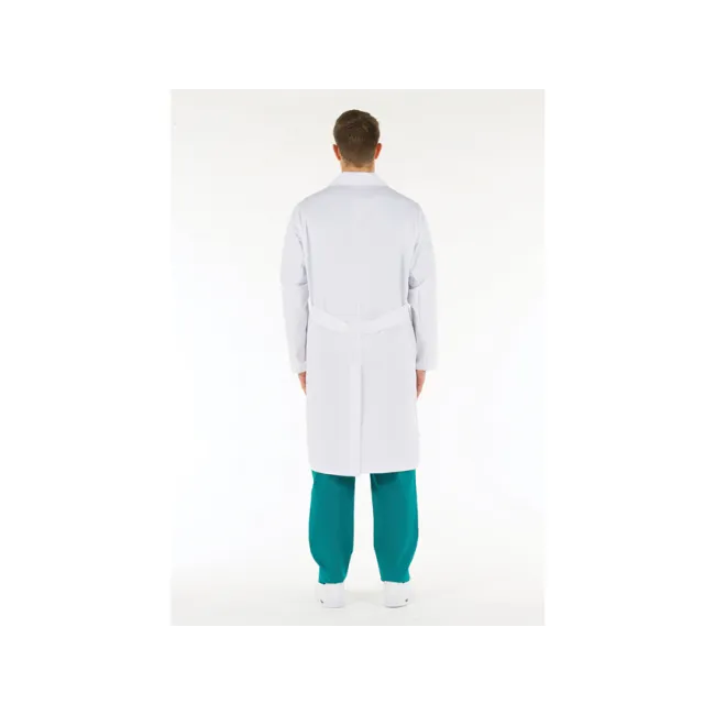 Halat medical alb pentru bărbați din bumbac 100%, mărimea 44