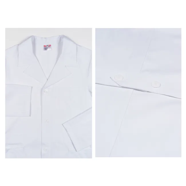 Halat medical alb pentru bărbați, mărimea 58 (XXL), bumbac 100%