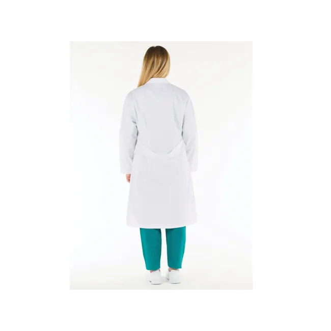 Halat medical alb din bumbac pentru femei, mărimea 46 (1 buc)