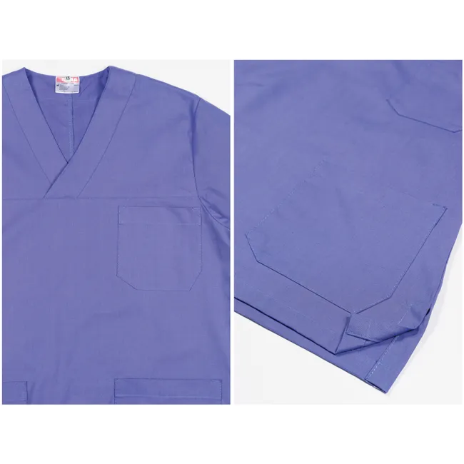 Haină medicală unisex din bumbac 100%, albastru indigo, mărimea XS
