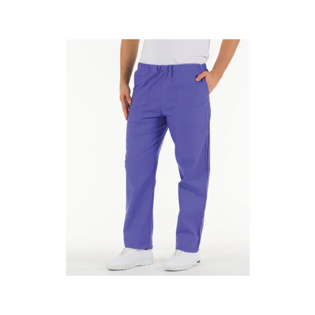 Pantaloni medicali unisex din bumbac 100%, albastru indigo, mărimea S