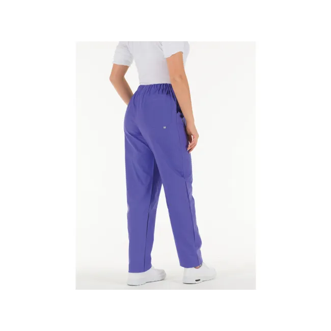 Pantaloni medicali unisex din bumbac 100%, albastru indigo, mărimea XXL
