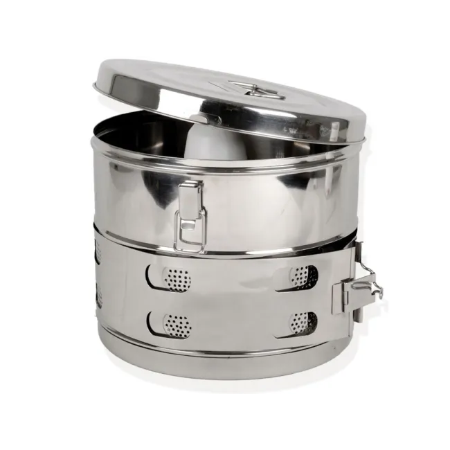 Tambur de sterilizare din inox AISI304, diametru 290 mm, înălțime 240 mm (1 buc)