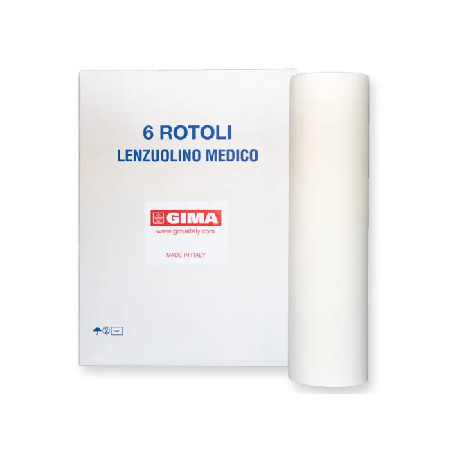 Role hârtie pentru canapea de consultație 2 straturi, 80 m × 59 cm, perforație 190 cm (6 role)