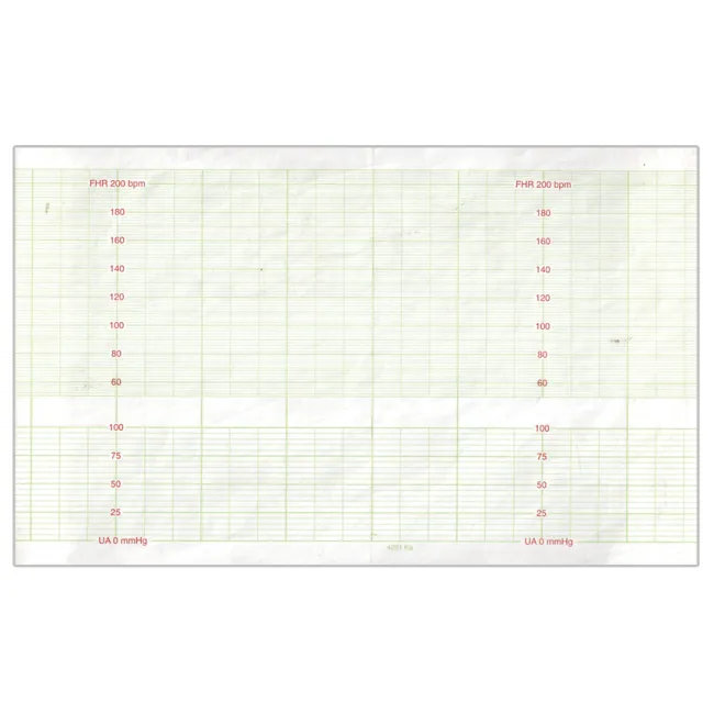 Hârtie termosensibilă pentru monitor fetal BIONET FC/1400, 152 mm × 25 m, grilă verde (cutie 10 buc)