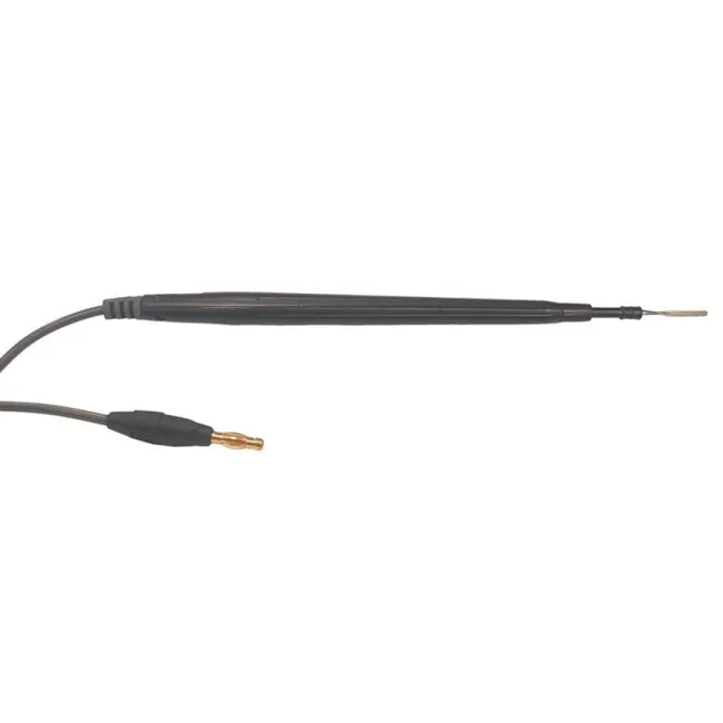Mâner autoclavabil fără butoane pentru electrozi Ø 2,4 mm, cu cablu 3 m și electrod lamă, compatibil cu diatermo 50, 80, 106, 108 (1 buc)