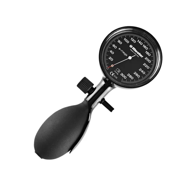 Tensiometru aneroid E-MEGA negru pediatric, cadran Ø 63 mm, fabricat în Germania (1 buc)