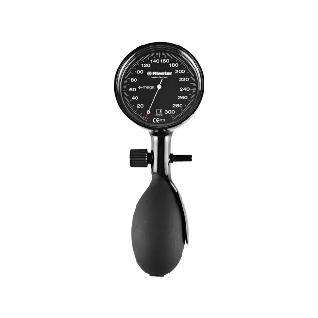 Tensiometru aneroid E-MEGA negru pediatric, cadran Ø 63 mm, fabricat în Germania (1 buc)