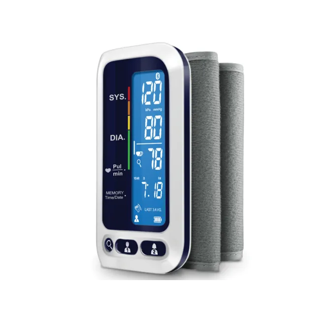 Tensiometru digital Bluetooth Gima P10 cu tehnologie fără furtun, ecran LCD retroiluminat