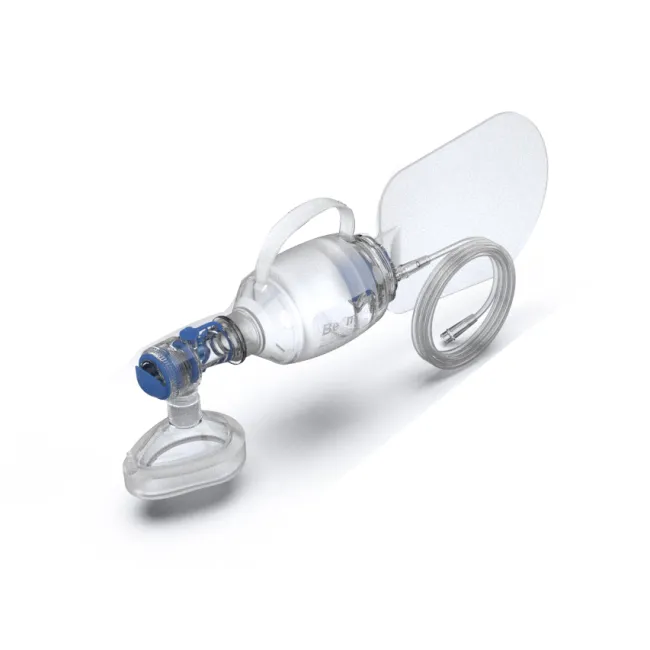 Kit resuscitator din silicon autoclavabil cu mască nr. 3 pentru copii (1 buc)
