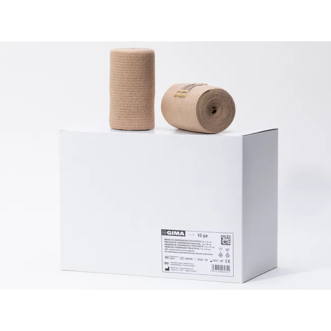 Bandaj elastic de compresie puternică PREVIFORTE 7 m × 10 cm (cutie 10 buc)