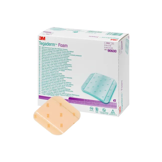 Pansament spumă steril Tegaderm 3M HP Foam 5 × 5 cm, neadeziv (cutie 10 buc)