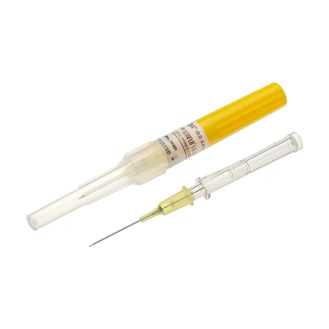 Cateter intravenos Terumo Surflo 24G 0,67 × 19 mm, galben, steril (cutie 50 buc)