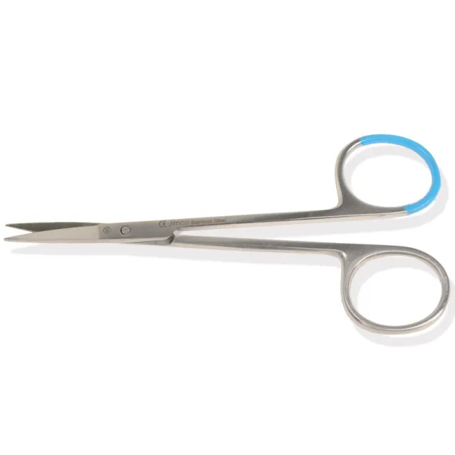 Foarfece Iris sterile cu vârfuri ascuțite, drepte, 11,5 cm (cutie 25 buc)