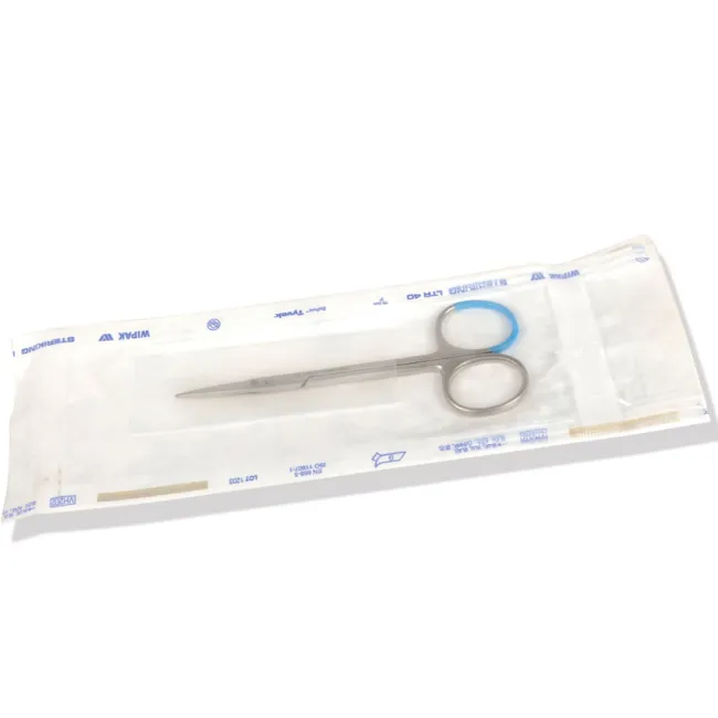 Foarfece Iris sterile cu vârfuri ascuțite, drepte, 11,5 cm (cutie 25 buc)