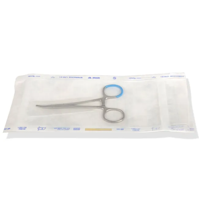 Pensetă hemostatică Halstead-Mosquito sterilă curbată 12,5 cm (cutie 25 buc)