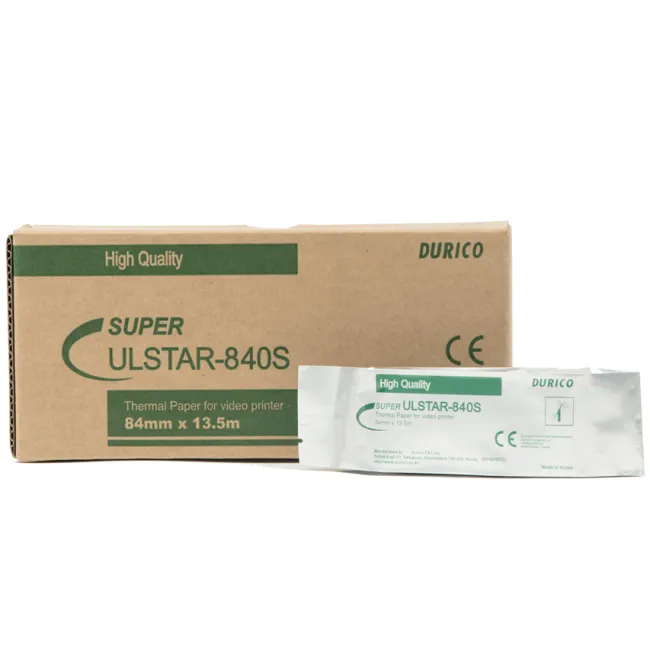 Hârtie termică pentru videoprinter Durico compatibilă Sony UPP-84S, 84 × 13,5 m (cutie 10 buc)