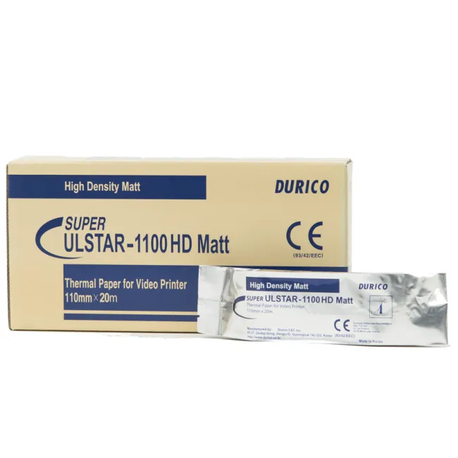 Hârtie termică pentru videoprinter Durico compatibilă Sony ULSTAR-110HD matt, 110 × 20 m (cutie 5 buc)
