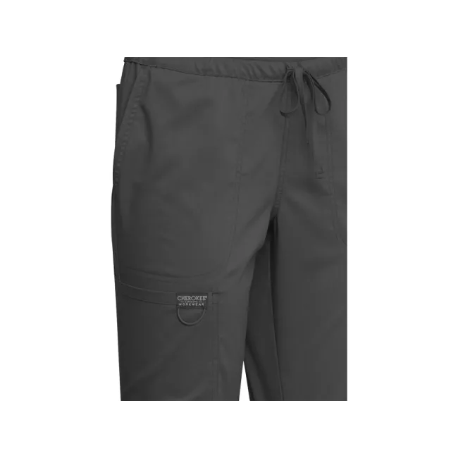 Pantaloni medicali damă Cherokee Revolution cu șnur în talie, mărimea XL, gri pewter (1 buc)