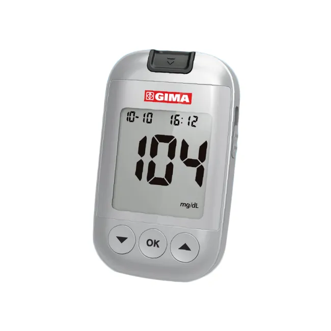 Glucometru Gima mg/dL, kit complet cu 10 teste și soluție de control (1 buc)