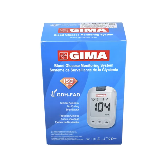 Glucometru Gima mg/dL, kit complet cu 10 teste și soluție de control (1 buc)