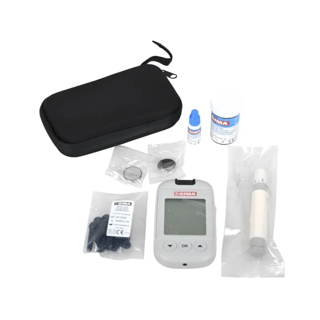 Glucometru Gima mg/dL, kit complet cu 10 teste și soluție de control (1 buc)