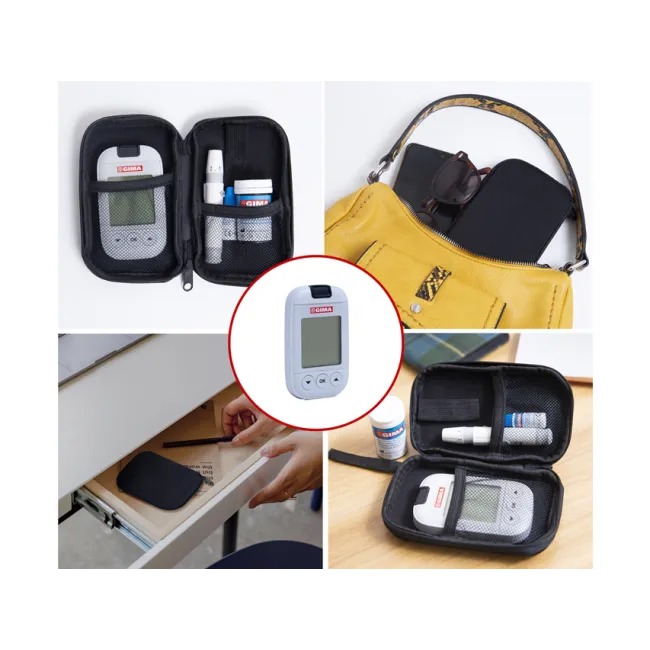 Glucometru Gima mg/dL cu manual în limbile IT, DE, GR, Arabic, kit complet cu 10 teste (1 buc)