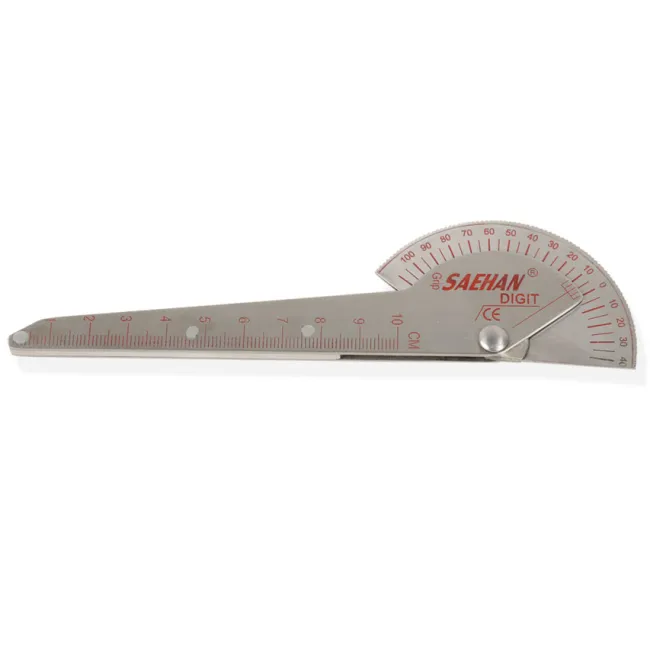 Goniometru digital 180° pentru degete din oțel inoxidabil, 15 cm (6 inch) (1 buc)