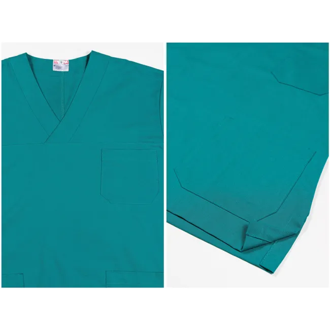 Bluză medicală unisex din bumbac 100% verde, mărimea L