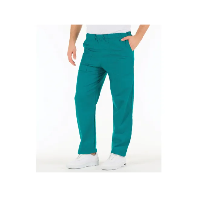Pantaloni medicali unisex din bumbac 100% verde, mărimea M