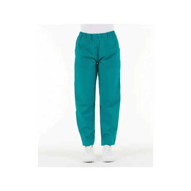 Pantaloni medicali unisex din bumbac 100% verde, mărimea XL