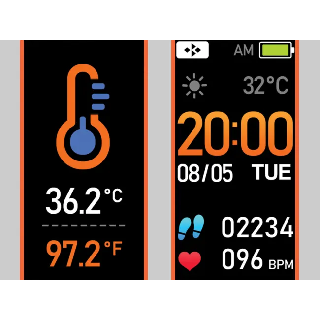 Brățară fitness Fitband Plus cu monitorizare 6 parametri de sănătate și 5 activități sportive