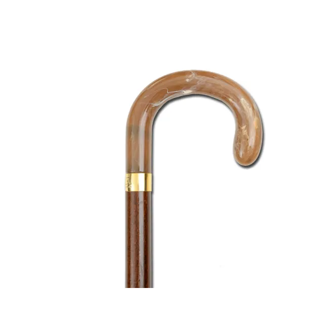 Baston din lemn de fag Tiziano cu mâner curbat tip corn, 92 cm (1 buc)