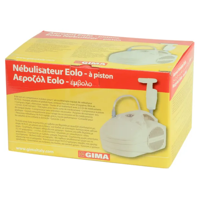 Nebulizator cu piston EOLO pentru uz casnic, antibiotice și bronhodilatatoare