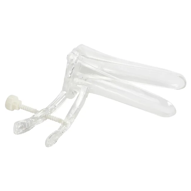 Speculum vaginal steril de unică folosință cu șurub central, dimensiuni mixte (cutie 100 buc)