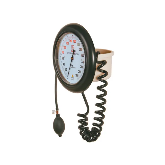 Tensiometru aneroid de perete DALLAS cu cadran mare Ø 147 mm și coș pentru manșetă (1 buc)