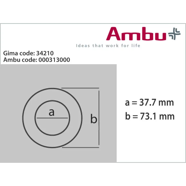 Mască facială din silicon Ambu Baby nr. 0A pentru nou-născuți și prematuri, albastră (1 buc)