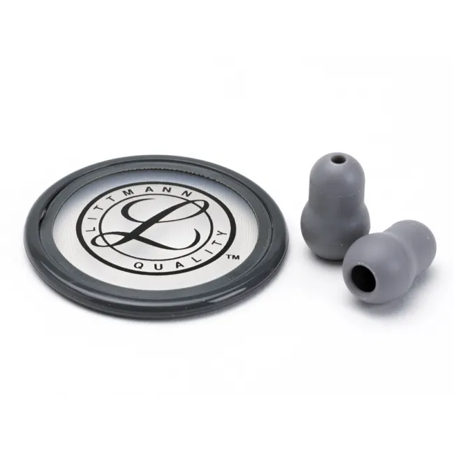 Kit accesorii 3M Littmann 40023 gri pentru Master Classic – membrană reglabilă, inel asamblare, olive (1 kit)