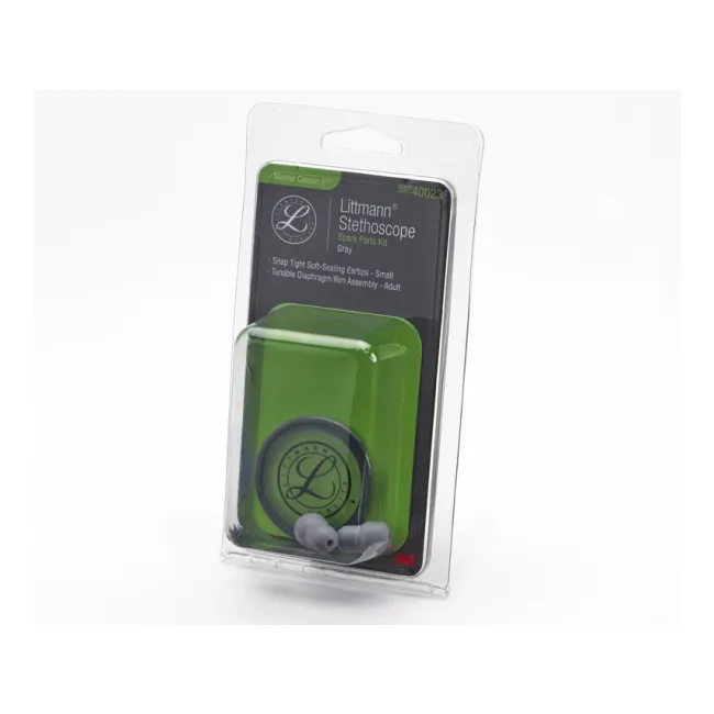 Kit accesorii 3M Littmann 40023 gri pentru Master Classic – membrană reglabilă, inel asamblare, olive (1 kit)