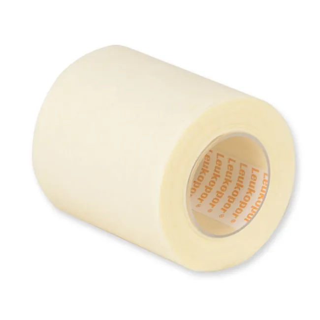 Bandă adezivă Leukopor 9,2 m × 50 mm pentru piele sensibilă (cutie 6 buc)